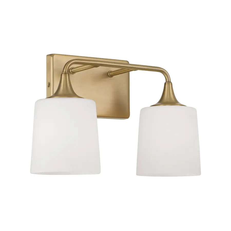 Elegant Aged Brass Vanity Light with Timeless Appeal