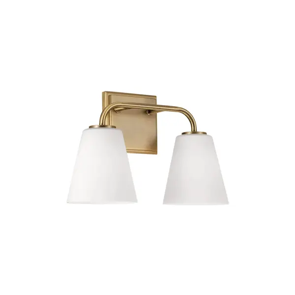Brody 2-Light Vanity in Aged Brass