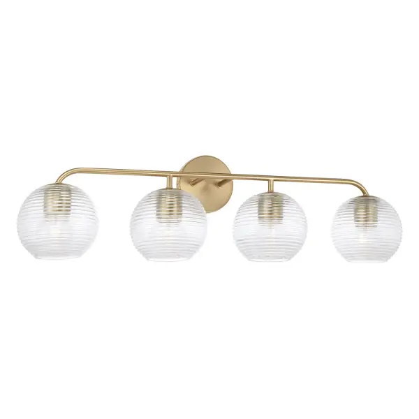 Dolan 4-Light Vanity in Matte Brass