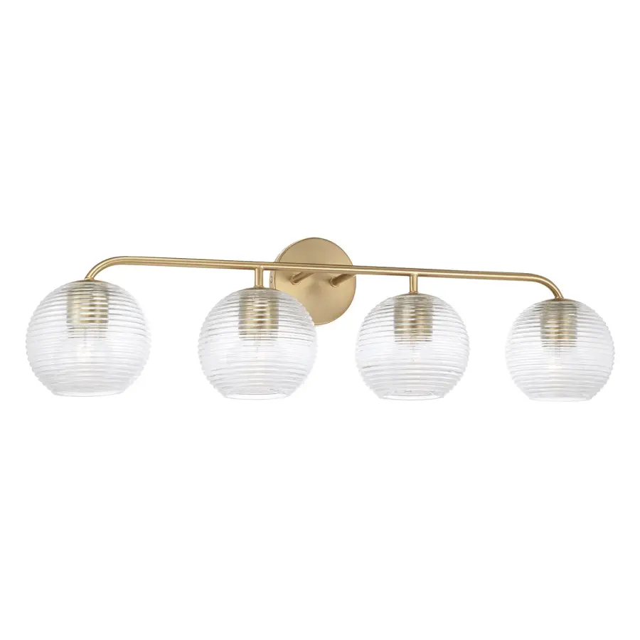 Dolan 4-Light Vanity in Matte Brass
