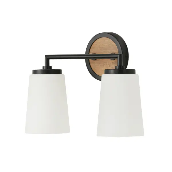 Modern Two-Tone Vanity Light Blends Natural Warmth with Industrial Edge