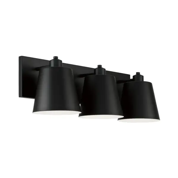 Alden 3-Light Vanity in Matte Black