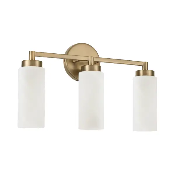 Alyssa 3-Light Vanity in Aged Brass