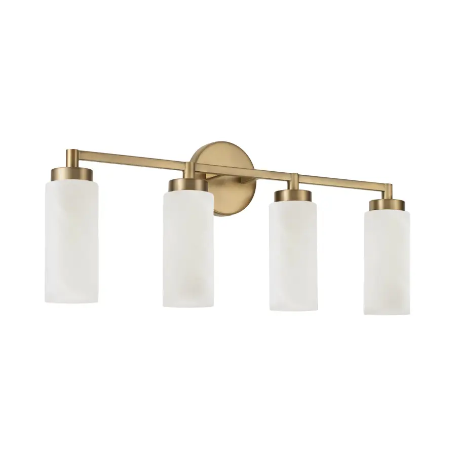 Alyssa 4-Light Vanity in Aged Brass
