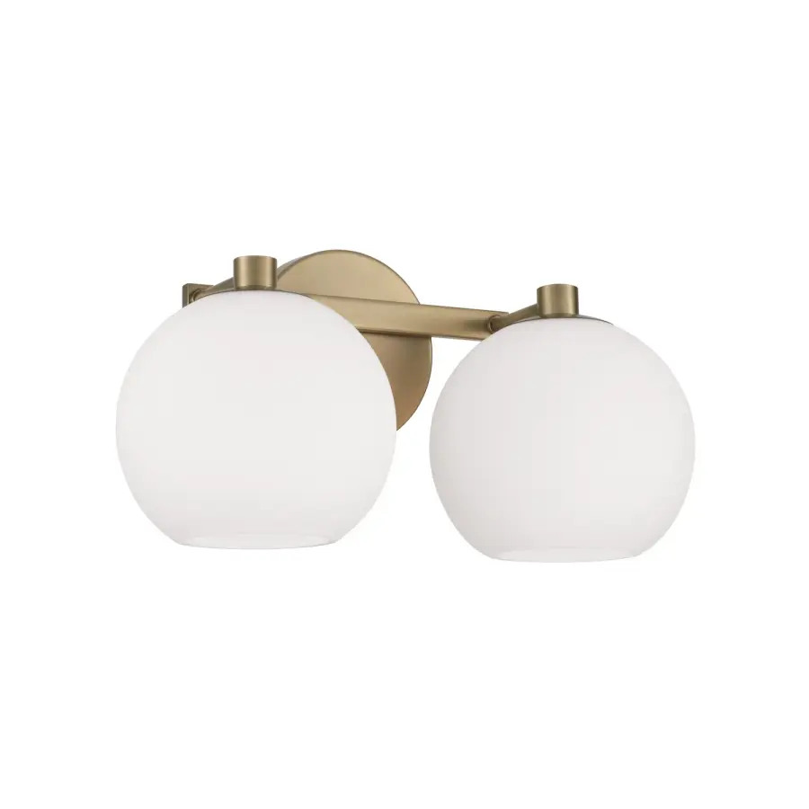 Ansley 2-Light Vanity in Aged Brass