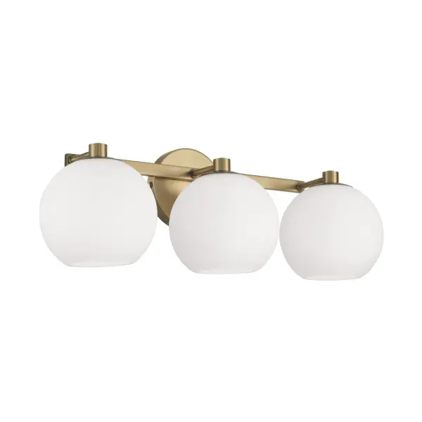 Ansley 3-Light Vanity in Aged Brass