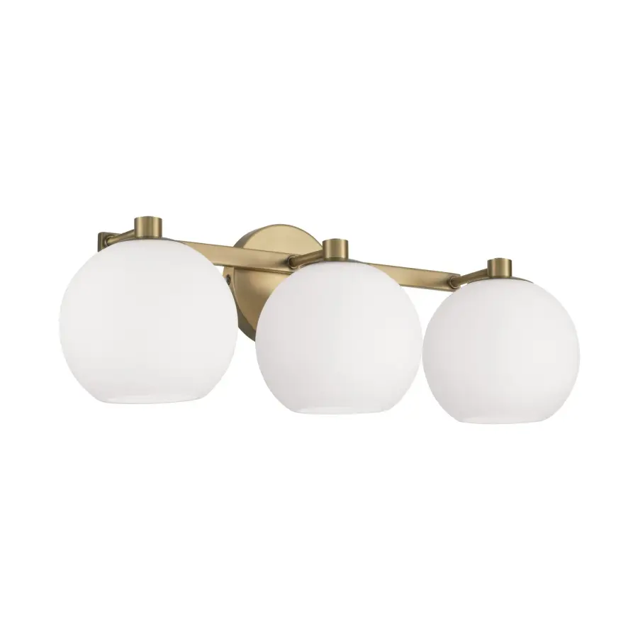 Ansley 3-Light Vanity in Aged Brass