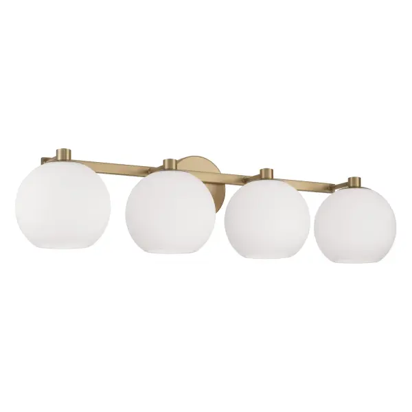 Ansley 4-Light Vanity in Aged Brass