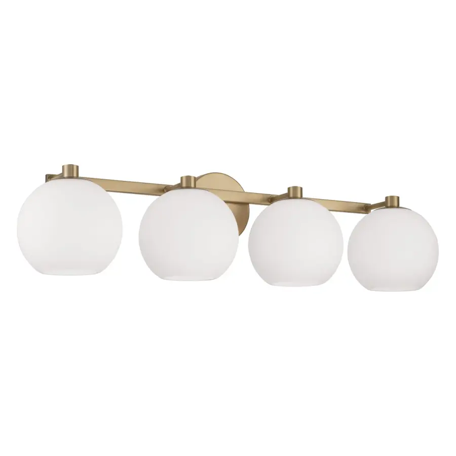 Ansley 4-Light Vanity in Aged Brass