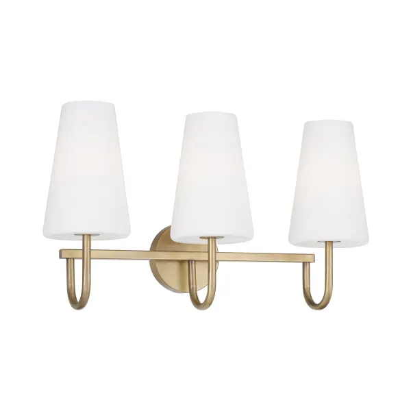 Averitt 3-Light Vanity in Aged Brass