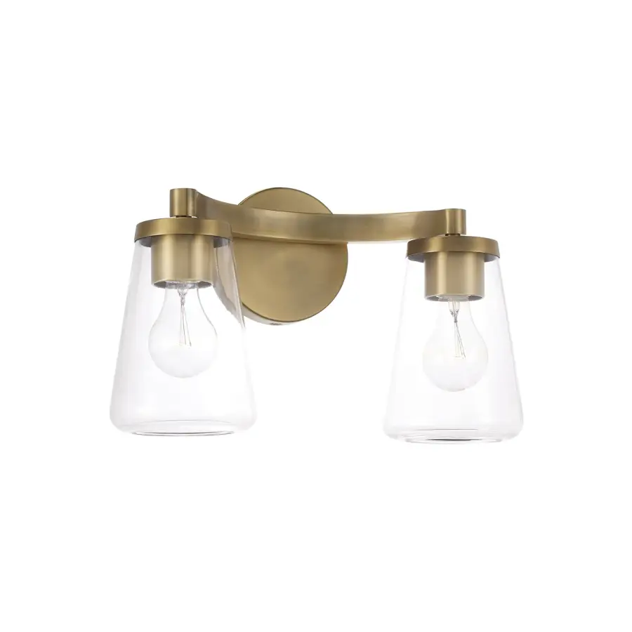 Compact Brass Vanity Light Perfect for Small Bathrooms