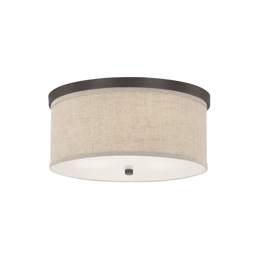 Midtown 3-Light Flush Mount in Burnished Bronze