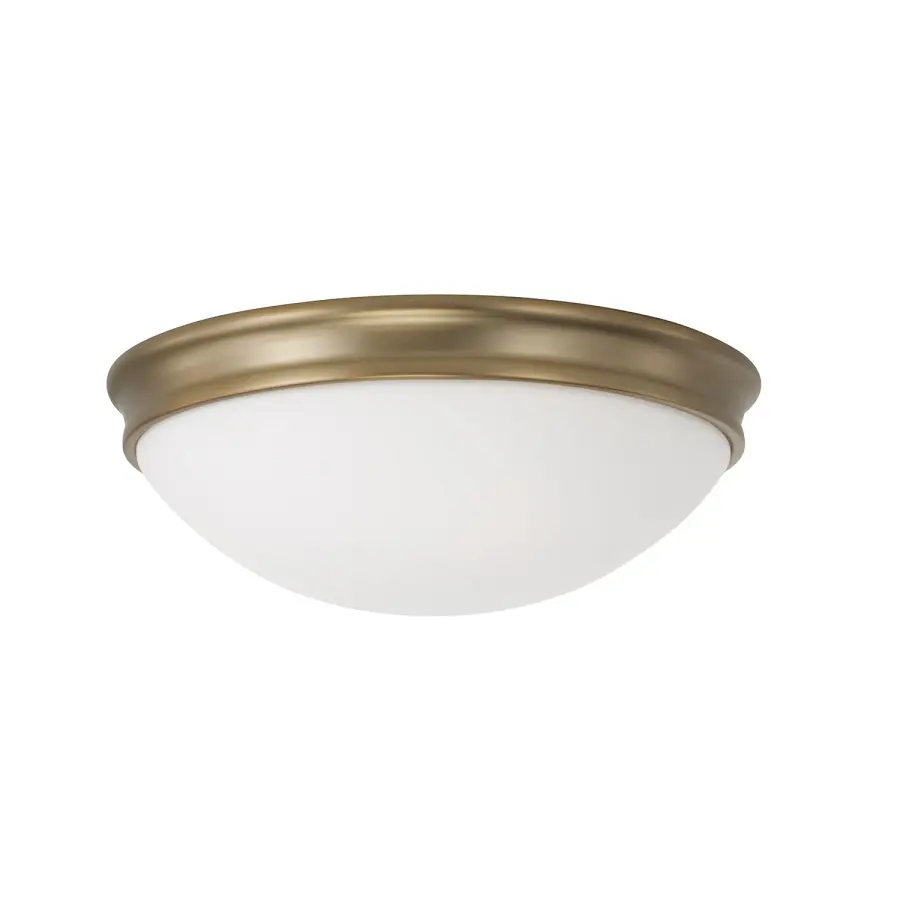 Hansen 2-Light Flush Mount in Aged Brass