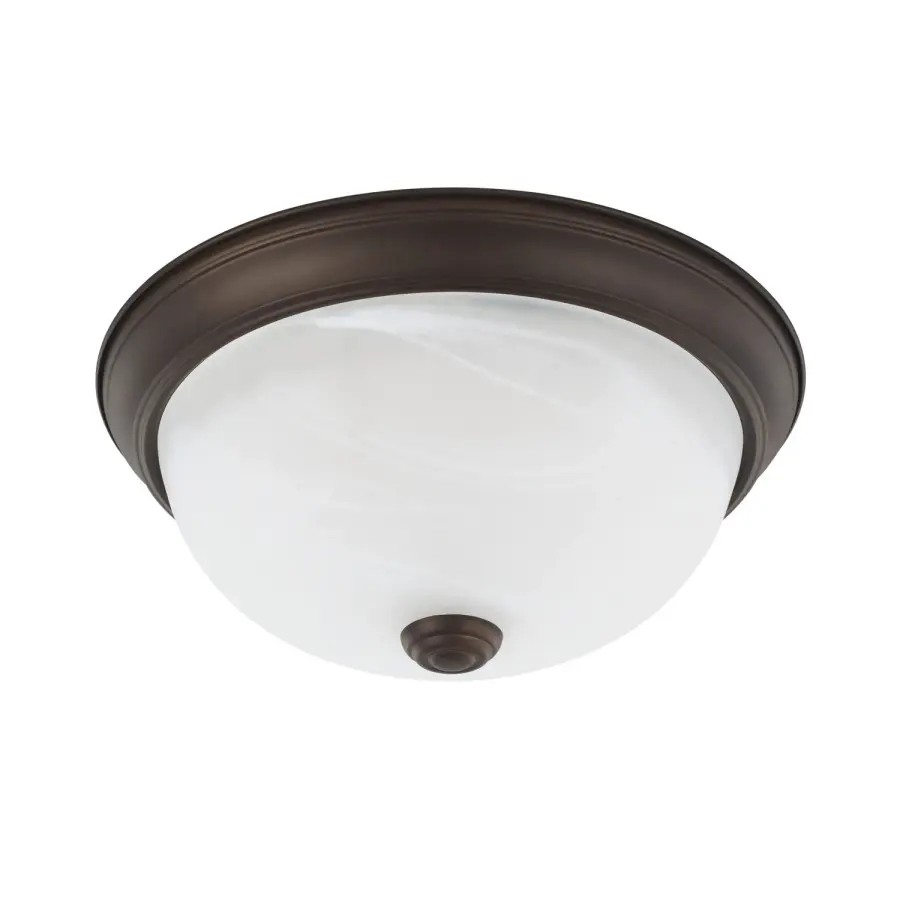 Bates 2-Light Flush Mount in Bronze