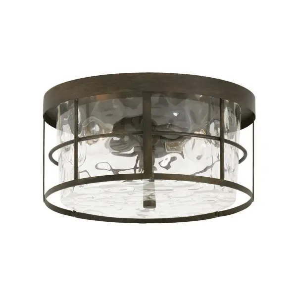 The Bristol 2-Light Flush Mount delivers authentic farmhouse style in a space-saving profile. At just 7 inches tall and 13 inches wide, it's ideal for rooms with lower ceilings or smaller footprints.
