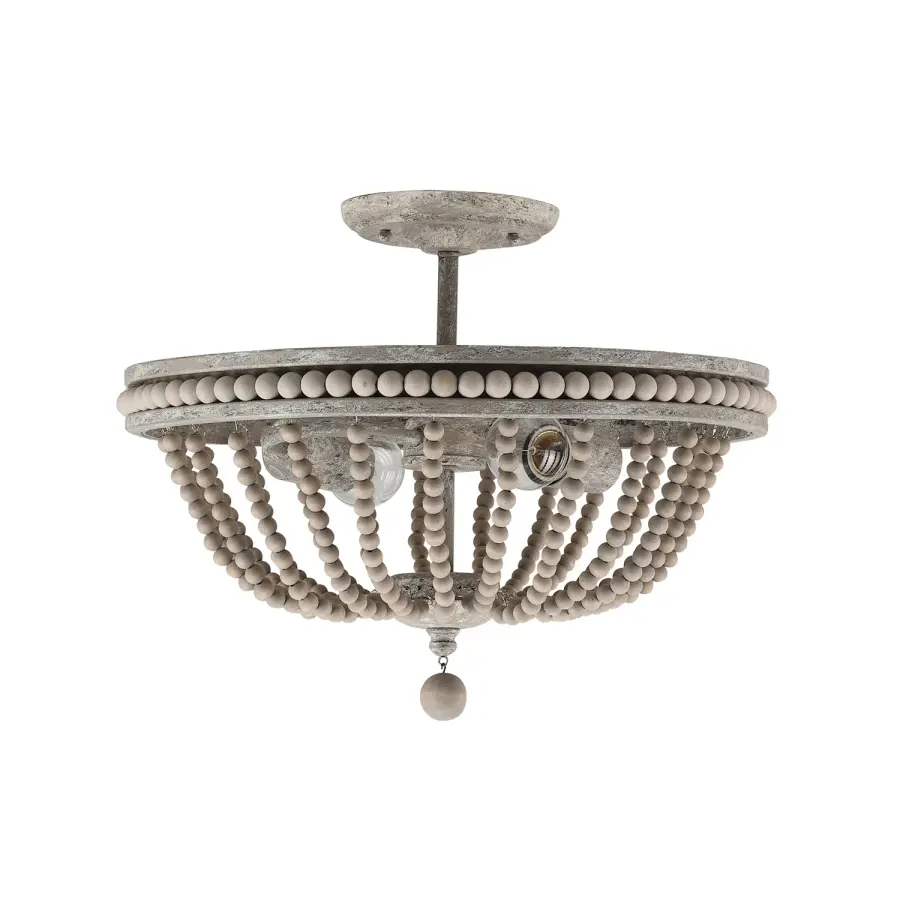 Kayla 2-Light Semi-Flush Mount in Mystic Sand