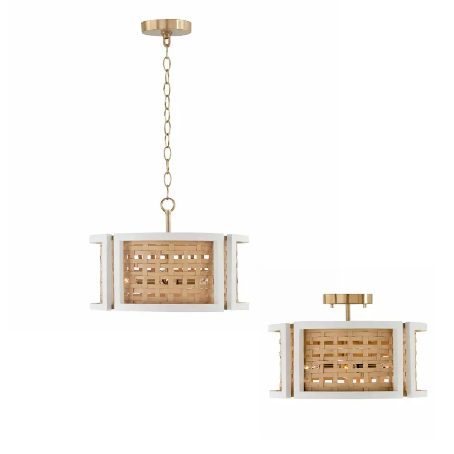Elegant Two-Tone Semi-Flush with Modern Transitional Appeal