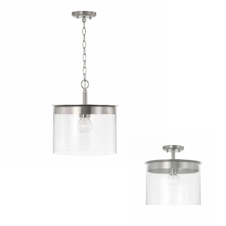 Mason 1-Light Semi-Flush Ceiling Light