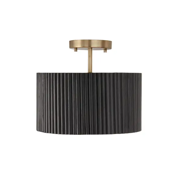 Compact Semi-Flush with Mixed Metal Appeal