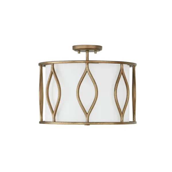 Cohen 3-Light Semi-Flush Mount in Mystic Luster