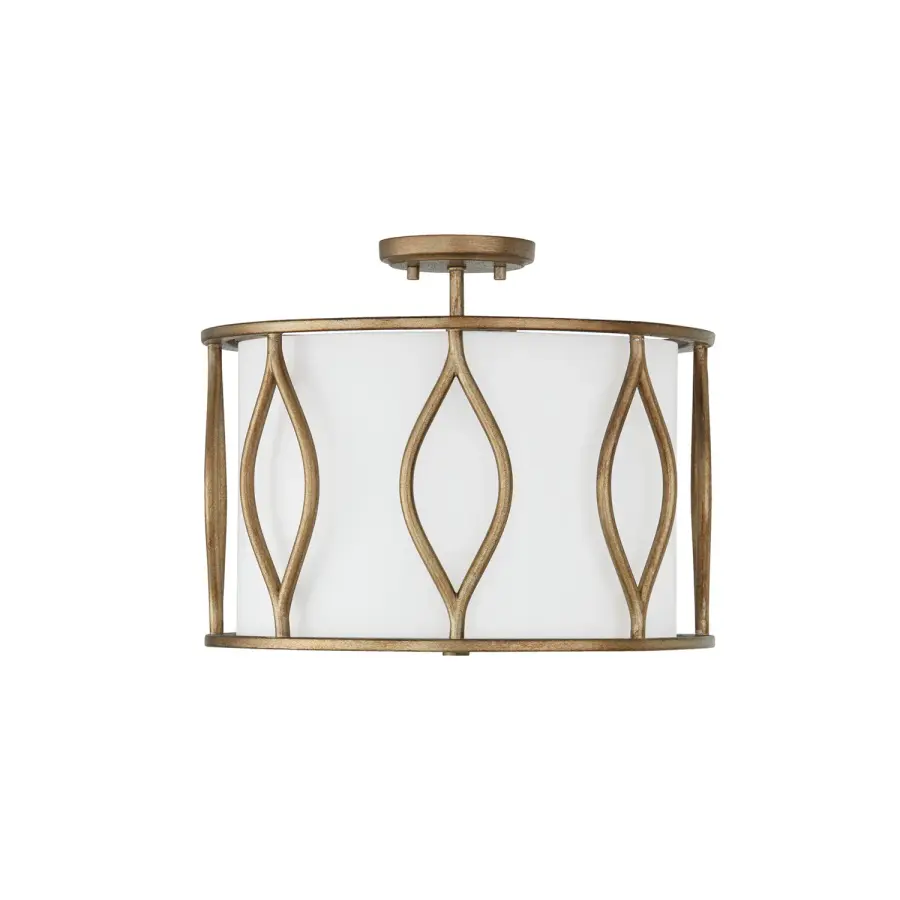 Cohen 3-Light Semi-Flush Mount in Mystic Luster