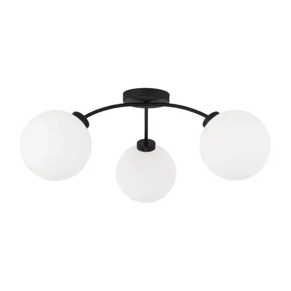 Bold Industrial Semi-Flush with Versatile Black Iron Finish