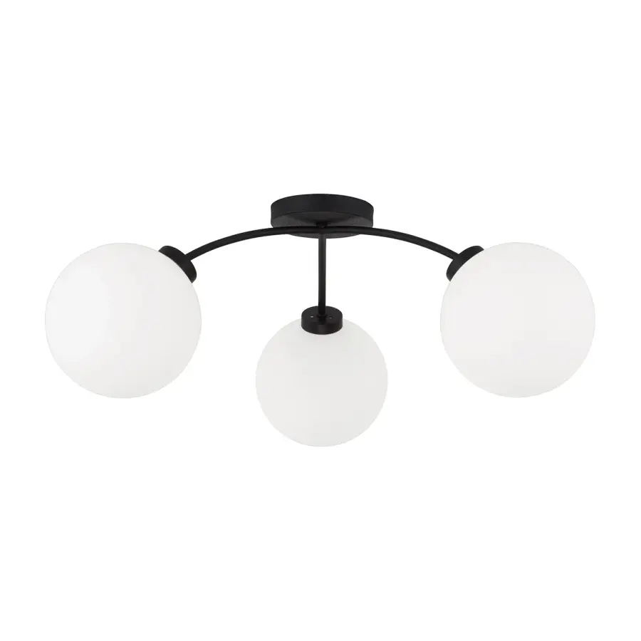 Bold Industrial Semi-Flush with Versatile Black Iron Finish