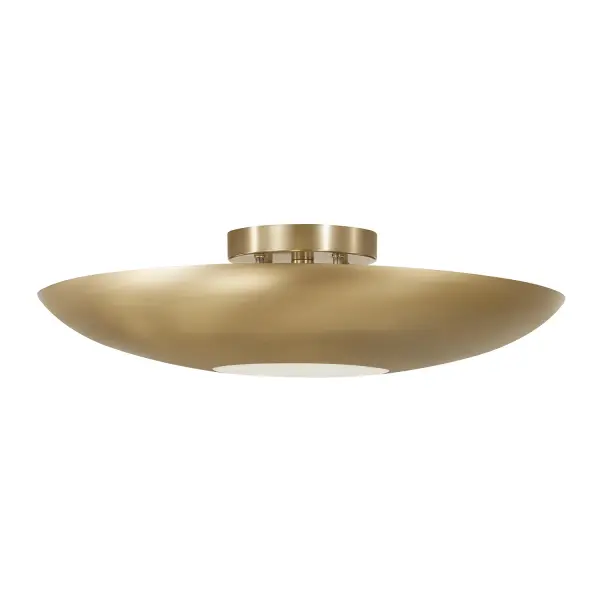 Gia 4-Light Semi-Flush Ceiling Light in Aged Brass