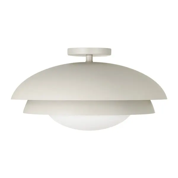 Jensen 1-Light Semi-Flush Mount in Taupe