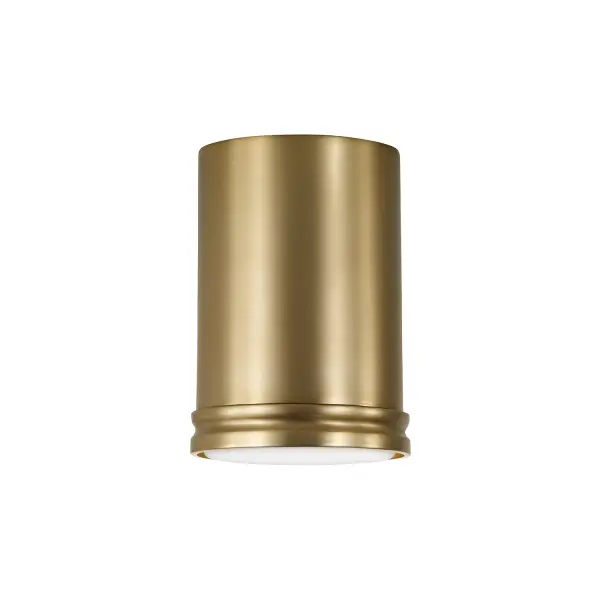The Griffin flush mount delivers timeless style in a compact 5.5-inch profile. Its aged brass finish adds warmth to hallways, closets, and powder rooms where space is limited but style matters.