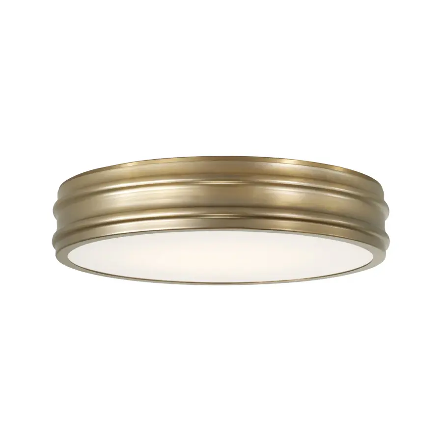 Vale 1-Light Flush Mount LED in Aged Brass
