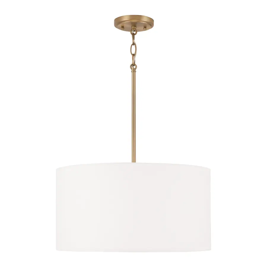 Alan 3-Light Pendant in Aged Brass