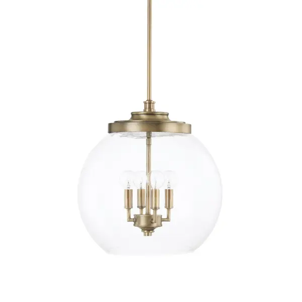 Compact Mid-Century Charm with Warm Brass Finish
