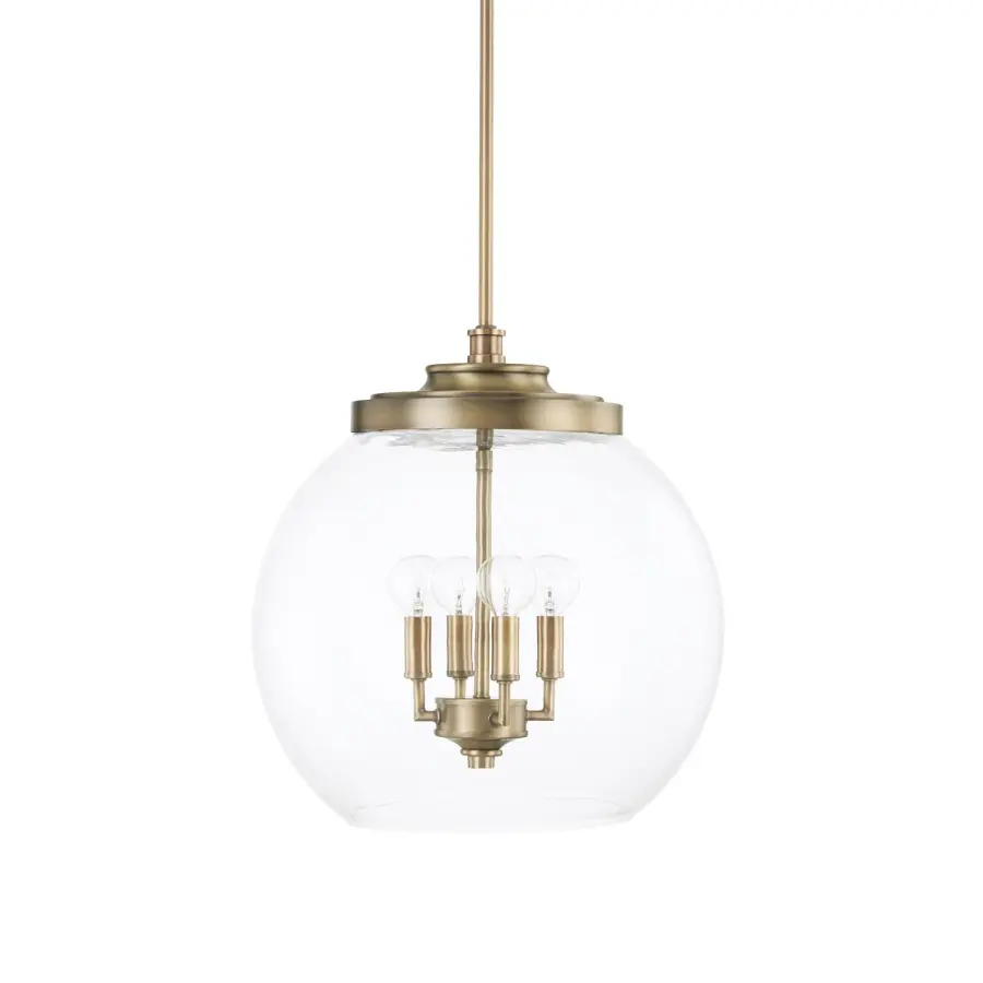 Compact Mid-Century Charm with Warm Brass Finish