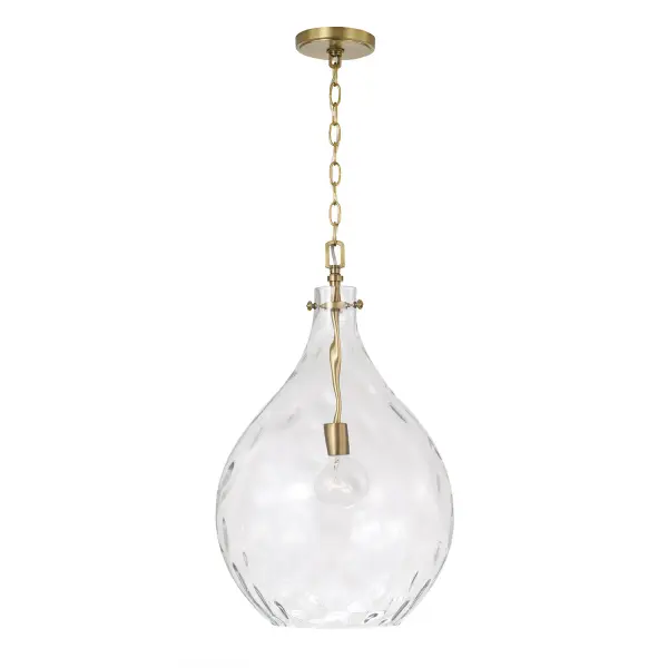 Bristol 1-Light Pendant in Aged Brass
