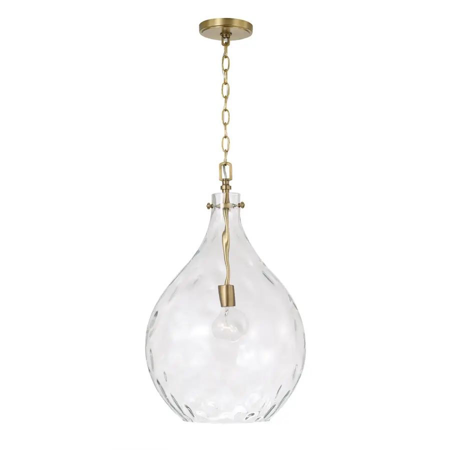 Bristol 1-Light Pendant in Aged Brass