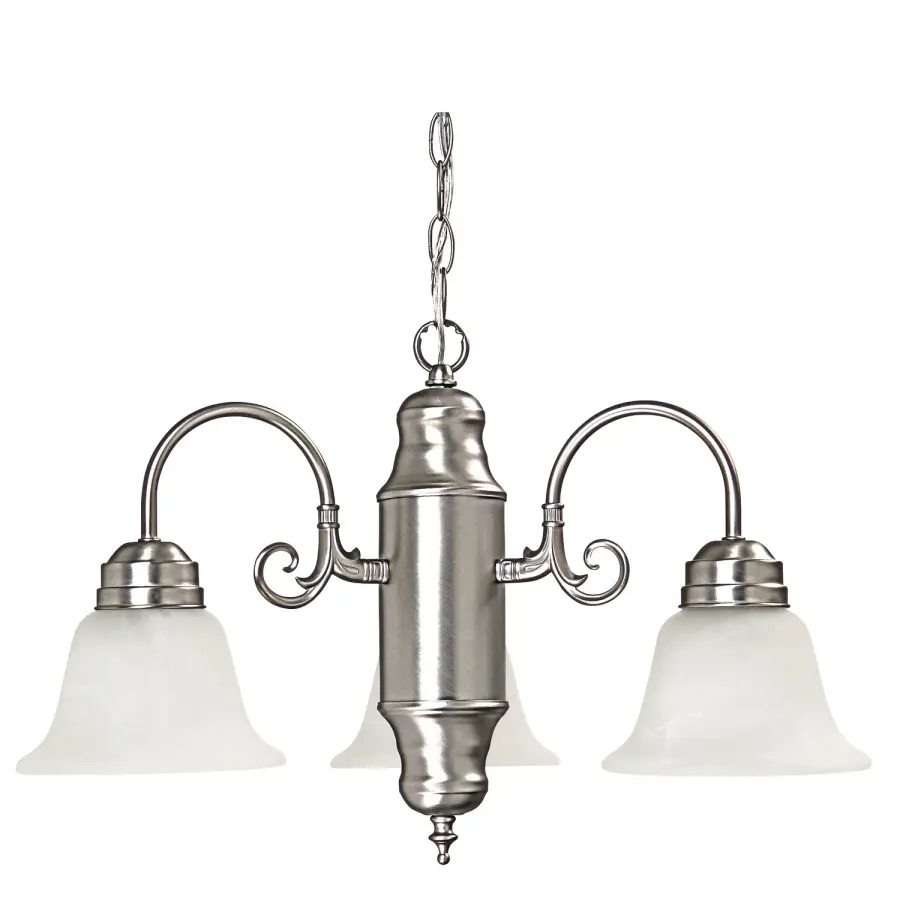 David 3-Light Chandelier in Matte Nickel