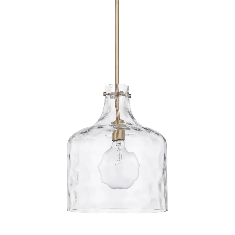 Crawford 1-Light Pendant in Aged Brass
