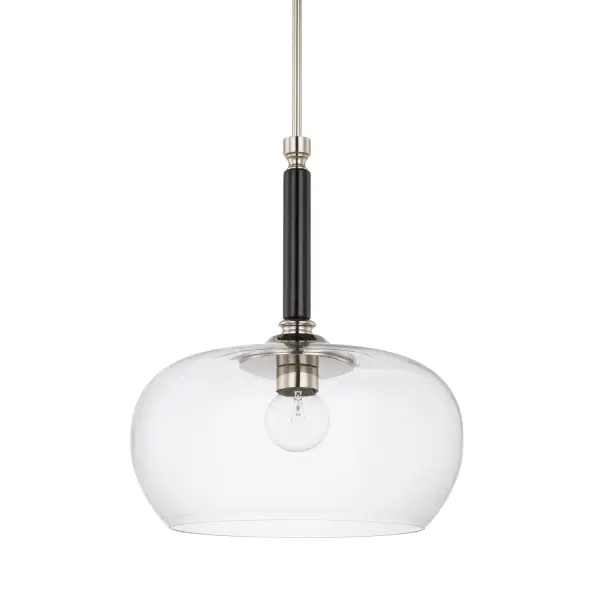 The Dorsey pendant delivers modern elegance with its refined Black Tie finish and compact 15.5-inch profile. Perfect for kitchen islands, dining nooks, or entryways where you need focused lighting with style.