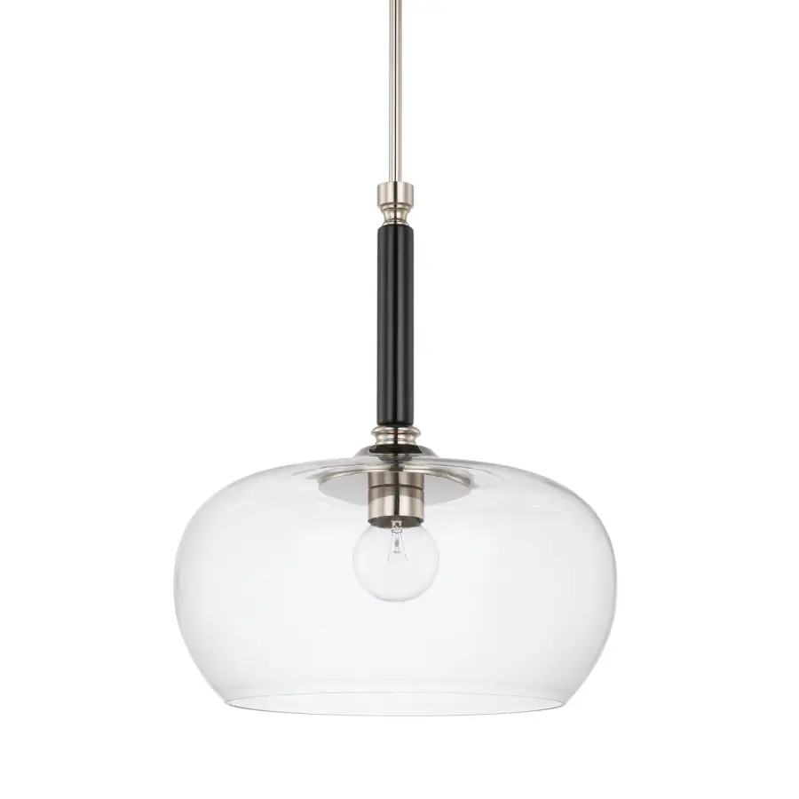 Dorsey 1-Light Pendant in Black Tie