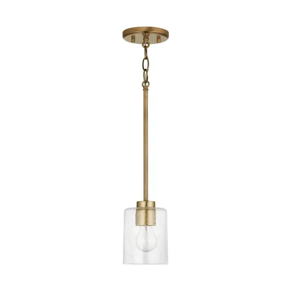 Greyson 1-Light Mini Pendant in Aged Brass