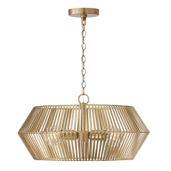 Kaiya 4-Light Pendant in Matte Brass