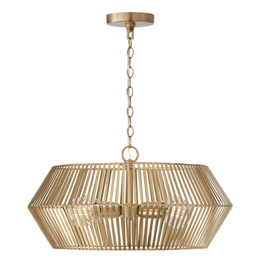 Kaiya 4-Light Pendant in Matte Brass
