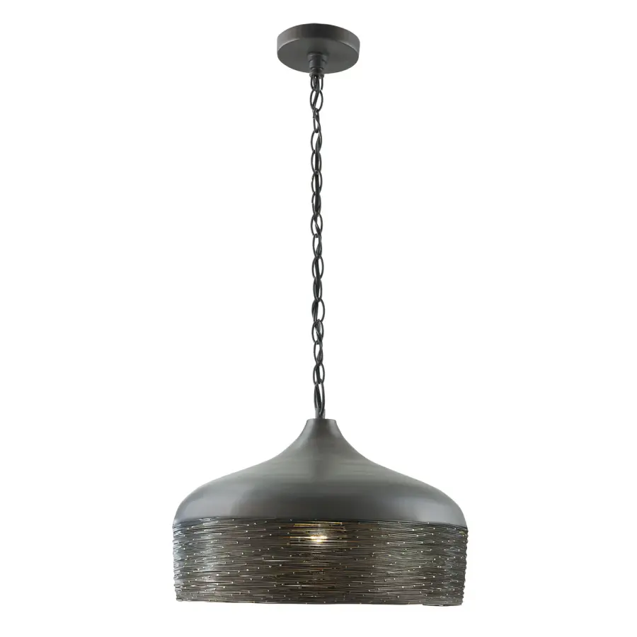 Sana 1-Light Pendant in Grey Iron