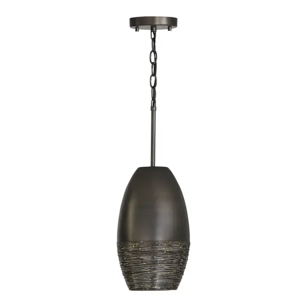 Sana 1-Light Pendant in Grey Iron