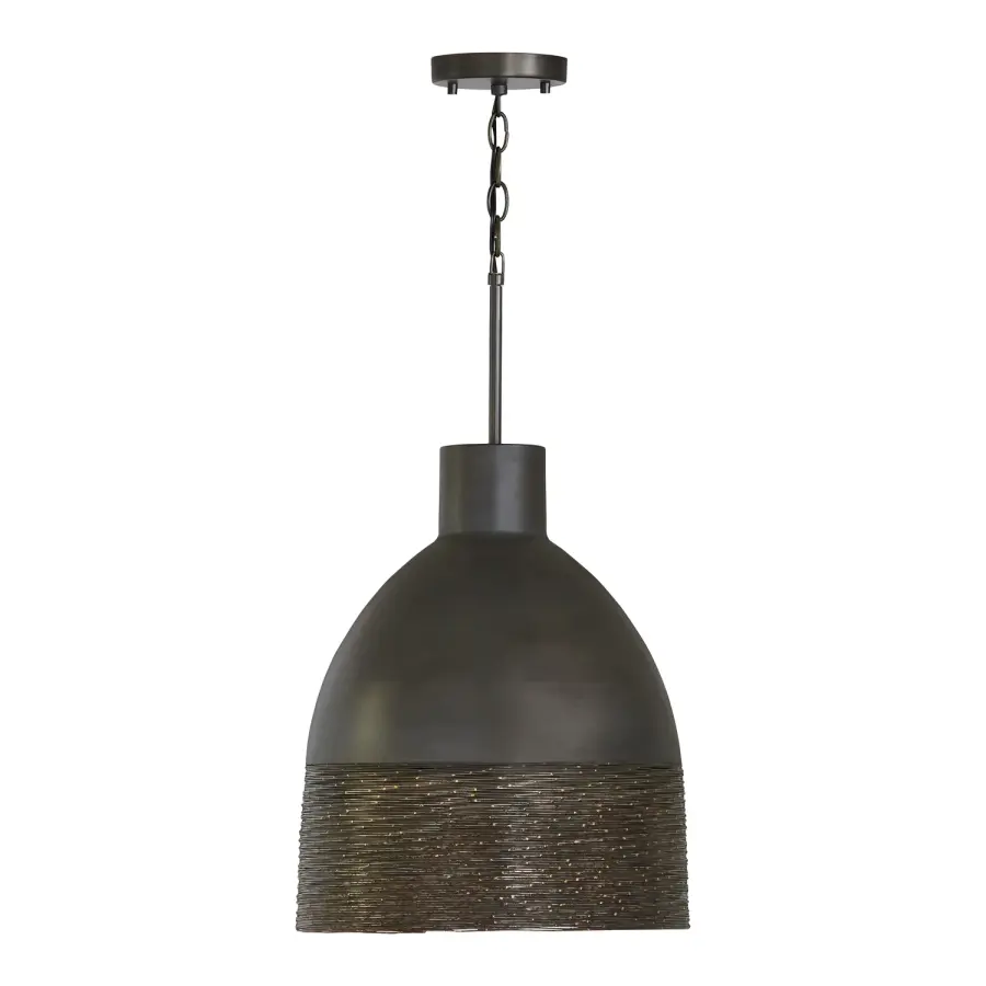 Sana 1-Light Pendant in Grey Iron
