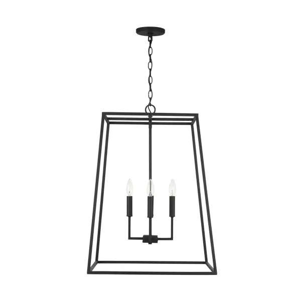 Clint 4-Light Pendant in Black Iron