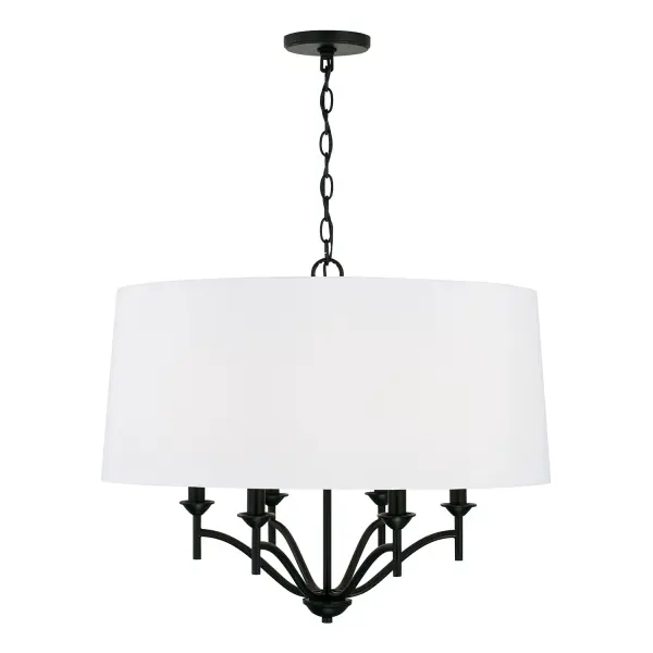Peyton 6-Light Pendant in Matte Black