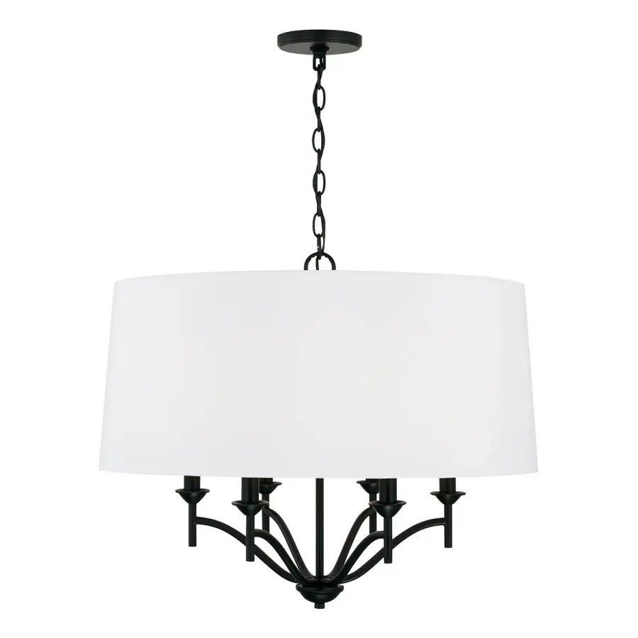 Peyton 6-Light Pendant in Matte Black