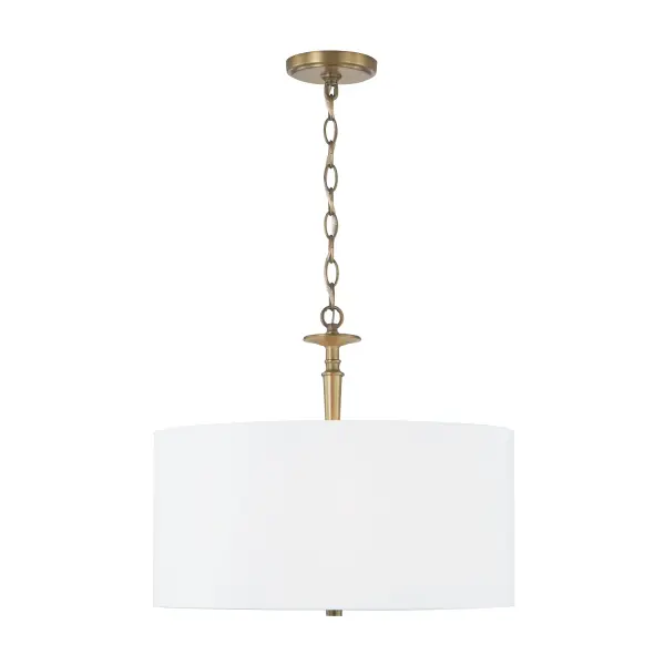 Abbie 3-Light Pendant in Aged Brass